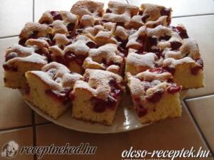 A poharas meggyes sütemény receptje.