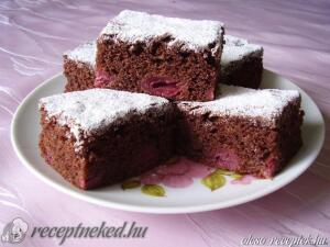A kakaós meggyes szelet receptje.
