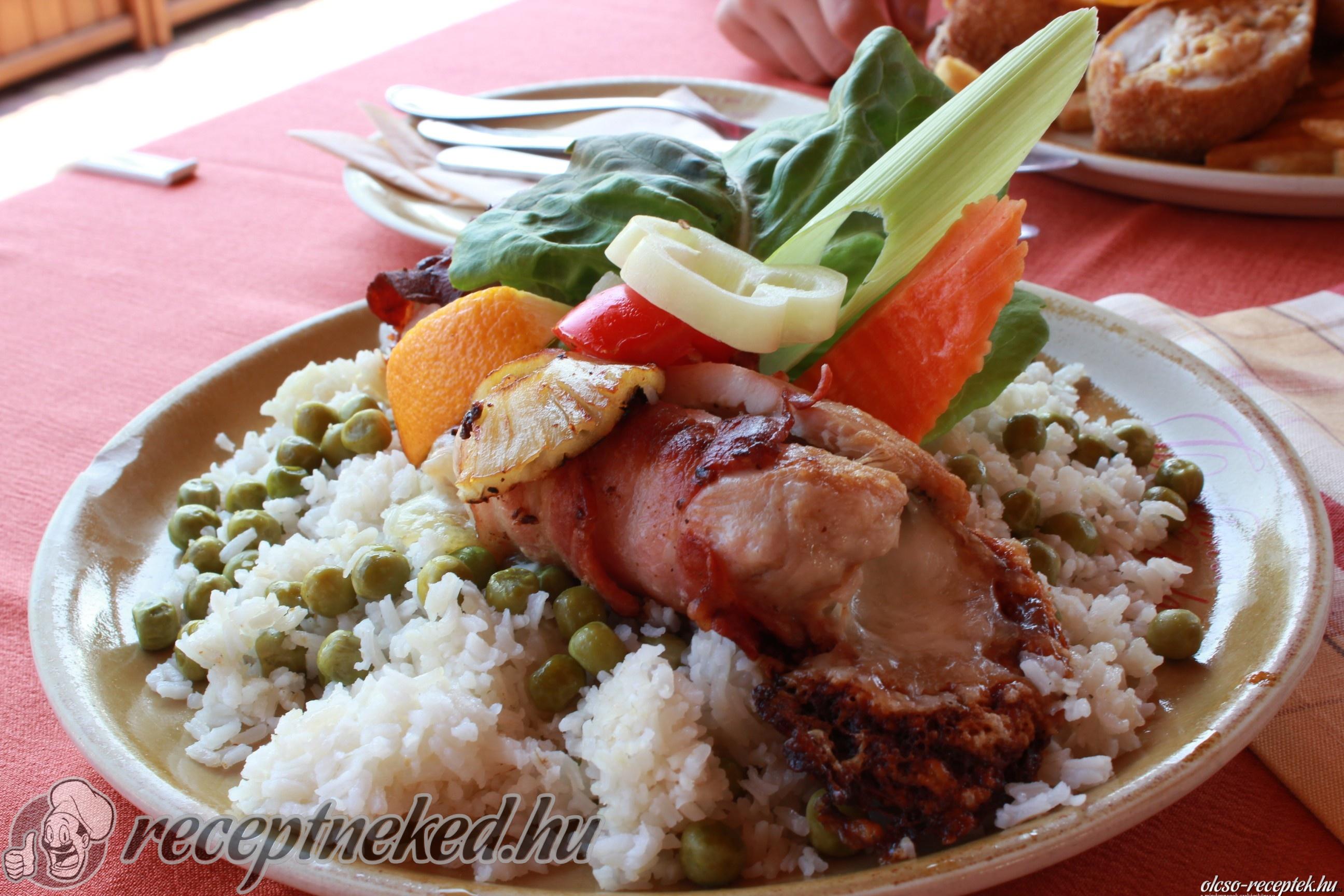 Mozzarellával töltött csirkebatyu