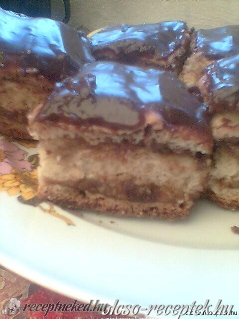 Diós pudingos zserbó kép