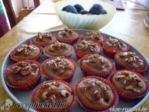 Szilvás-diós muffin