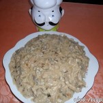 Sertéscsíkok stroganoff módra