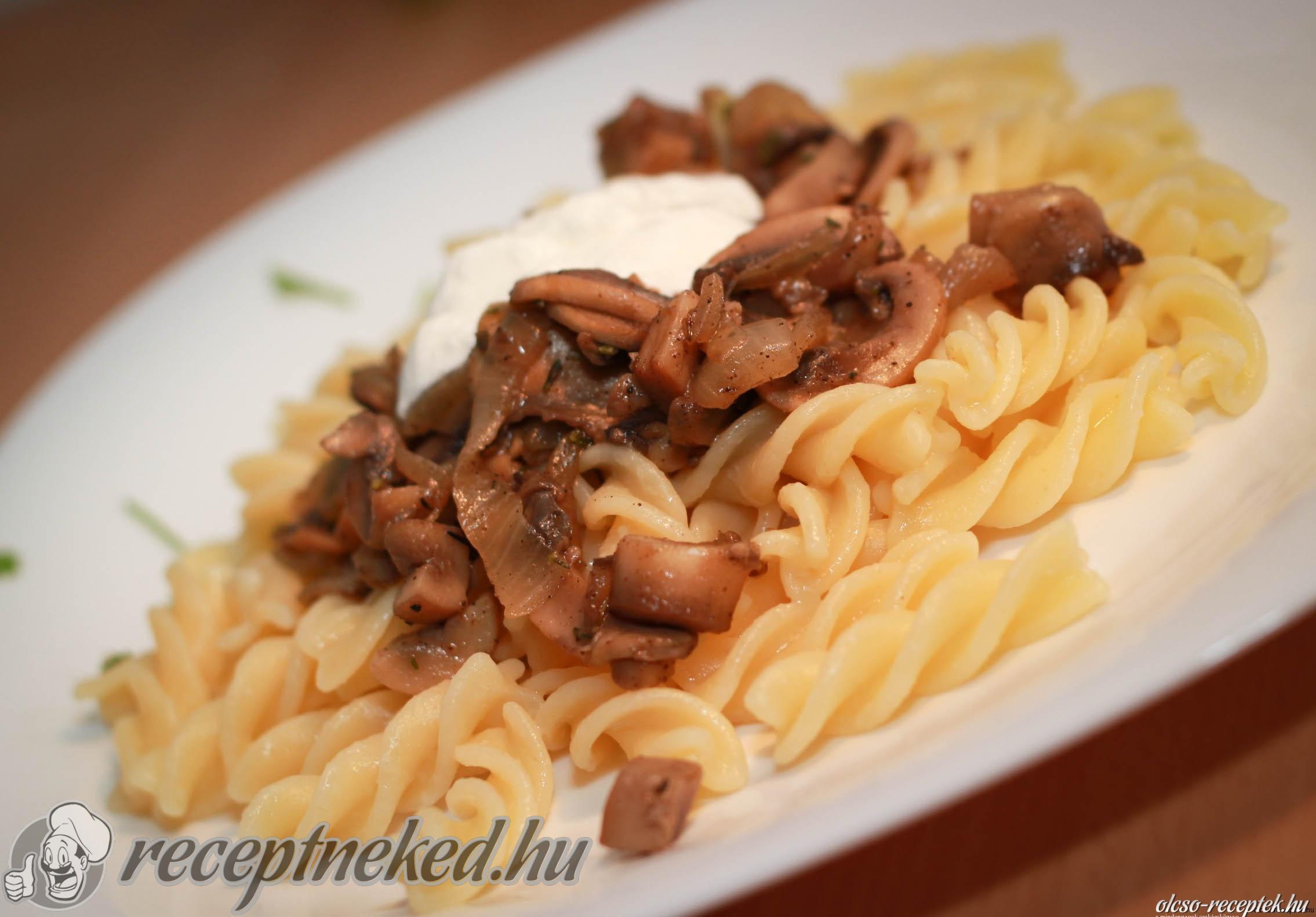 gombás tészta kép