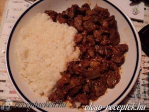 Lecsós tarja párolt rizzsel