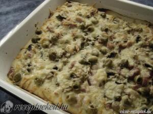 Szalonnás, gombás lepény