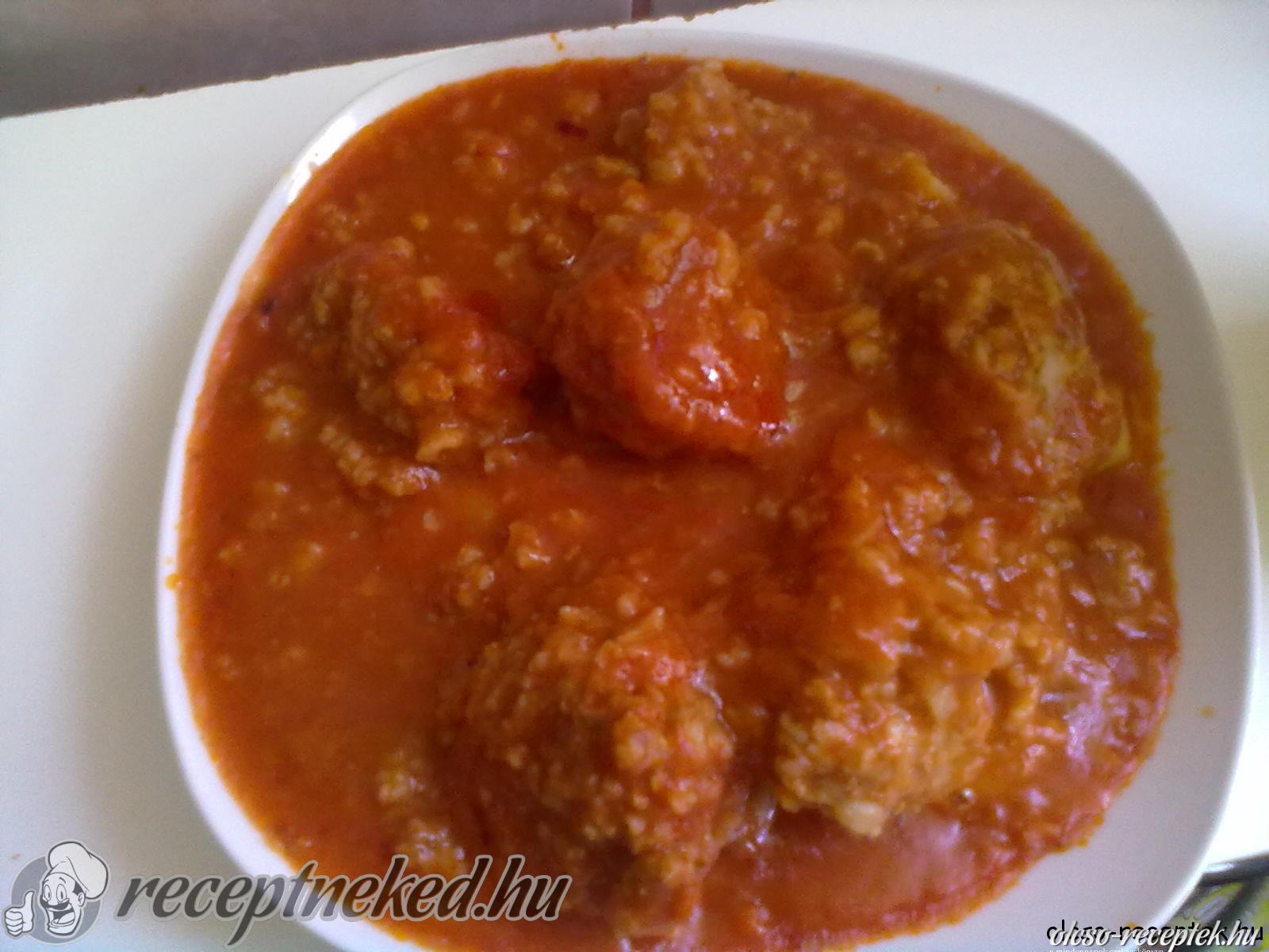 Paradicsomos húsgombóc kép