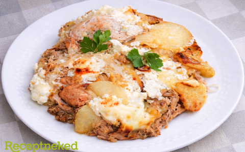 Káposztával rakott sült csirkemell