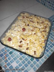 Virslis túrós tészta kép