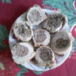 Májacskás karajtekercsek