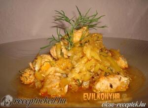 Magyaros-tökös-csirke kép