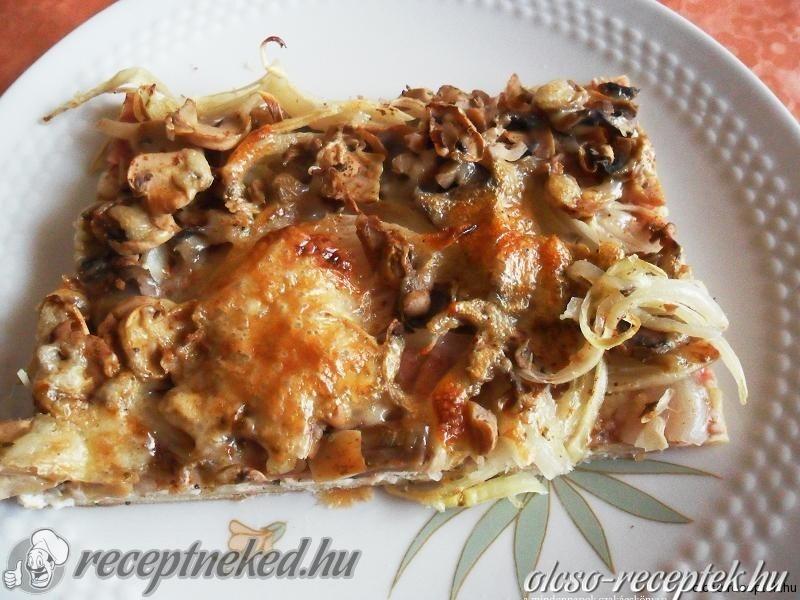 Leveles tésztás pizza