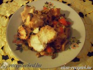 Rakott gomba lecsósan