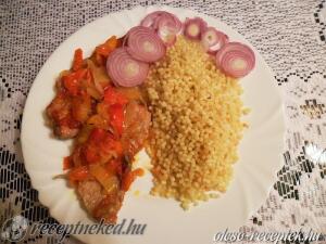 Lecsós tarjaszelet tarhonyával