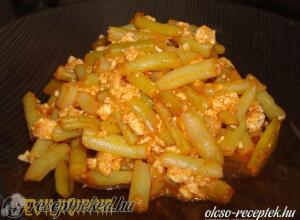 Zöldbab-túróval kép