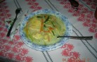 sajtgombóc leves zöldségekkel kép