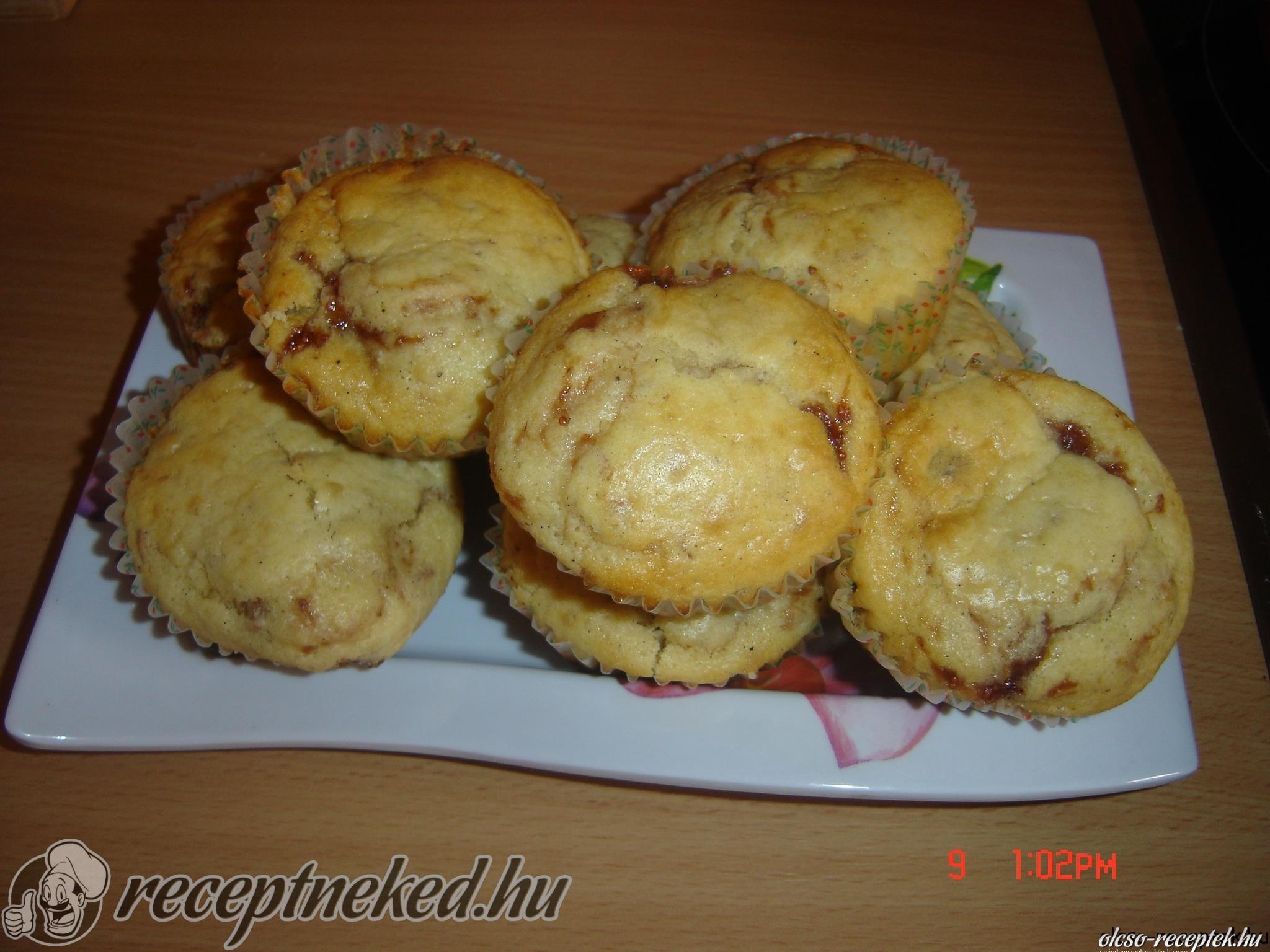 Eperlekváros diós muffin kép