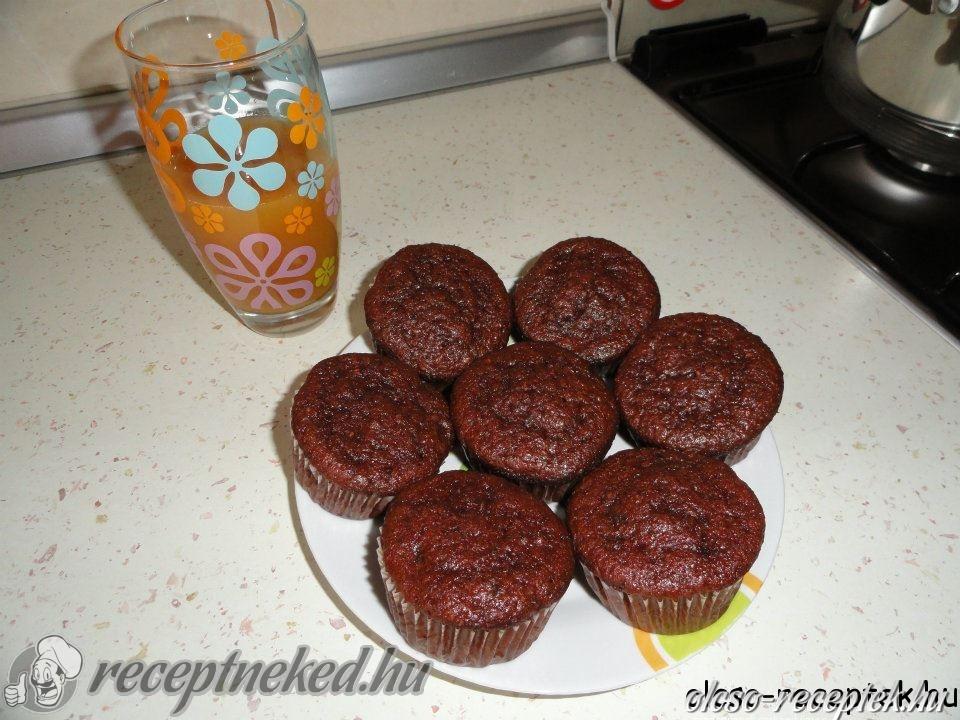 Csokis-málnalekváros muffin