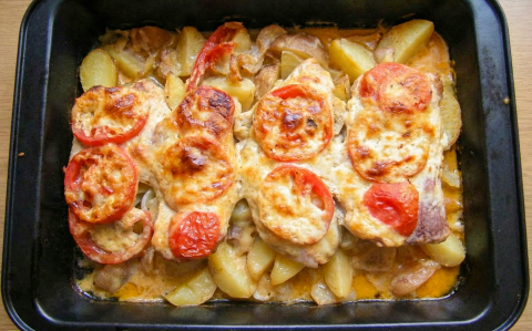 Zöldséges rakott hús