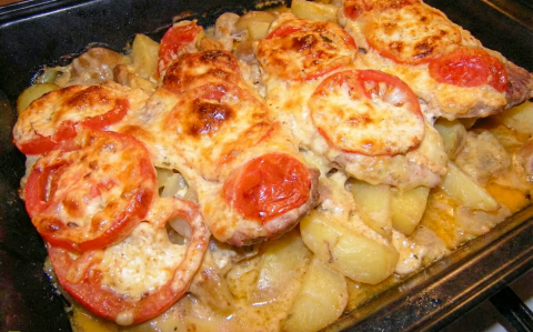 Zöldséges rakott hús