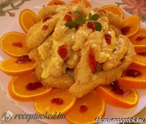 Nudlihalom vaníliamártással,áfonyalekvárral