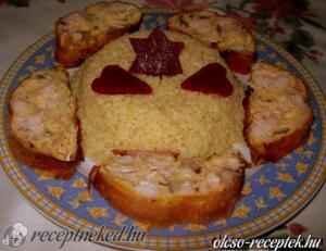 Őzgerincben sült gombás csirke