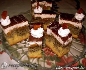 Mákos Duna-hullám szelet