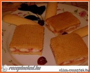 Babapiskótával töltött ostyalap