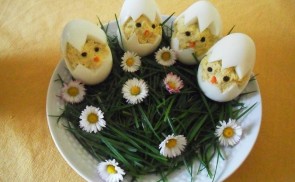 Csibék tojásban
