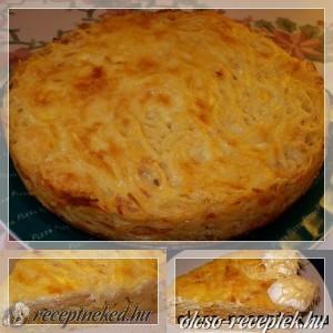 Tejfölös spagettis torta