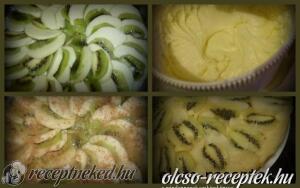 Almás-kiwis fordított süti