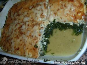 Spenótos túrós rakott hal