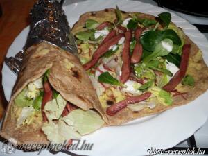 Tortilla teljes kiőrlésű lisztből