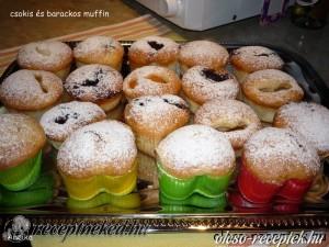 Csokis és barackos muffinok
