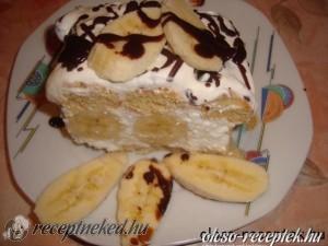 Banános túrótorta kép