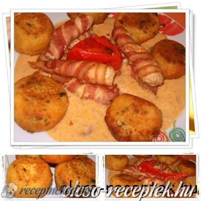 Baconbe tekert csirkemell
