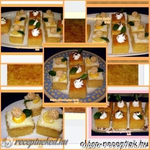 Bögrés citromos-grízes kocka