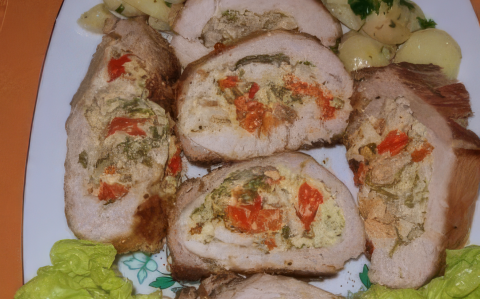 Töltött karaj recept fotóval Töltött karaj