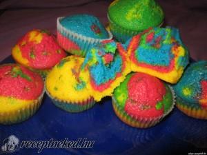 Szivárvány muffin kép