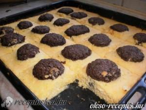 Csokigolyós, túrós süti