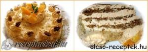 Diós-narancsos torta sárgabarack krémmel