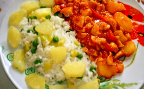 Csirkemell édes-savanyú mártással