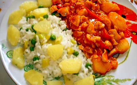 Csirkemell édes-savanyú mártással