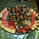 Gombás-tormás padlizsántekercs