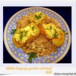 Töltött burgonya gombás mártással