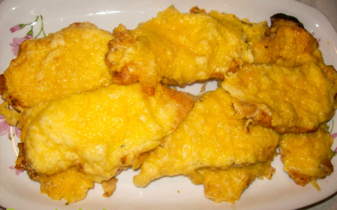 Tejszínes-sajtos csirkemell