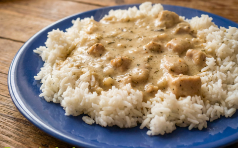 Fokhagymás-tejfölös-gombás tokány