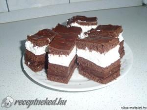 Csokis tejszínes szelet kép