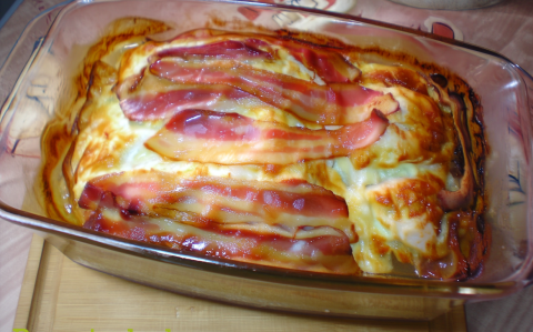 Sajtos rakott csirkemell