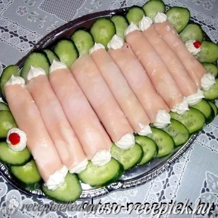 Sajtkrémes sonkatekercs kép