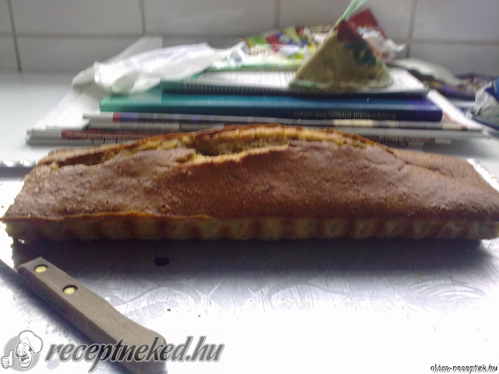 Csokis-kókuszos banánkenyér vanilia öntettel kép